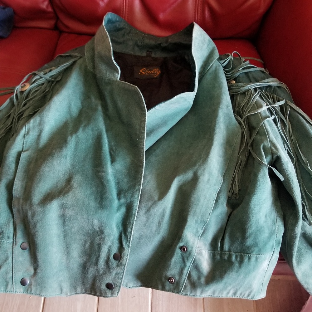 Scully leather fringe jacket